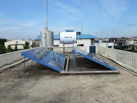Heat pump installation for Solar water heater