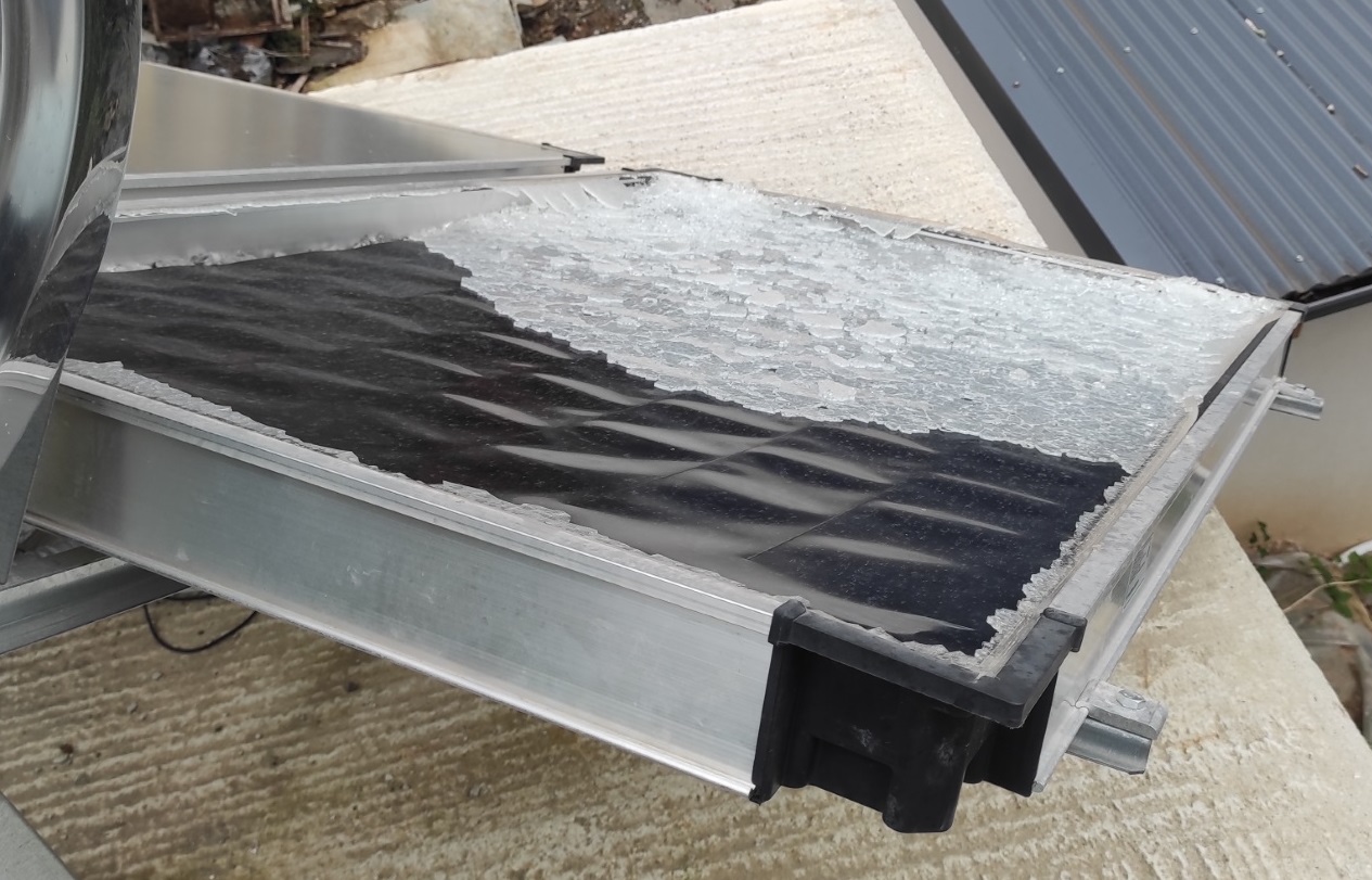 broken glass - solar water heater glass